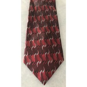 Men's Accessory Tie Necktie Lamberti Silk Geometric Abstract Black Red Gray